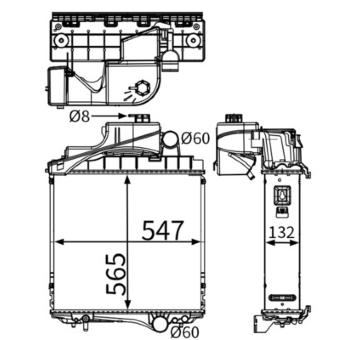 Chladič motora MAHLE CR 1730 000S