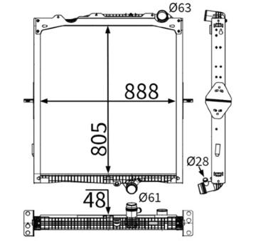 Chladič, chlazení motoru MAHLE CR 2092 000S