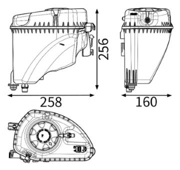 Vyrovnávací nádoba, chladicí kapalina MAHLE CRT 240 000S