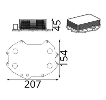 Chladič motorového oleja MAHLE CLC 425 000S