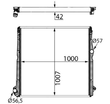 Chladič motora MAHLE CR 2453 000S