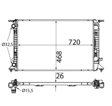 Chladič motora MAHLE CR 905 000S