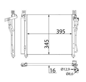 Kondenzátor klimatizácie MAHLE AC 591 000S