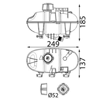 Vyrovnávací nádoba, chladicí kapalina MAHLE CRT 335 000S