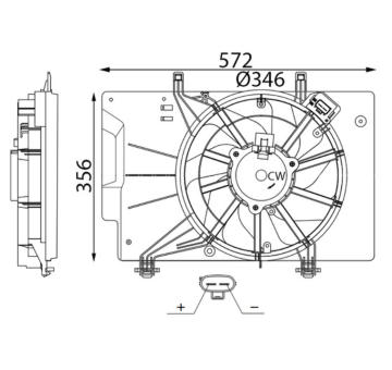 Ventilátor chladenia motora MAHLE CFF 739 000S