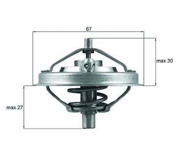 Termostat, chladivo MAHLE TX 125 80