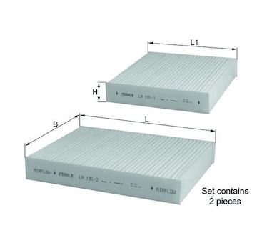 Filtr, vzduch v interiéru MAHLE LA 191/S