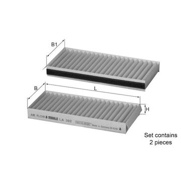 Filtr, vzduch v interiéru MAHLE LA 392/S