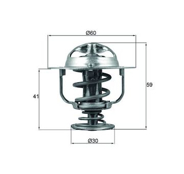 Termostat, chladivo MAHLE TX 177 82D