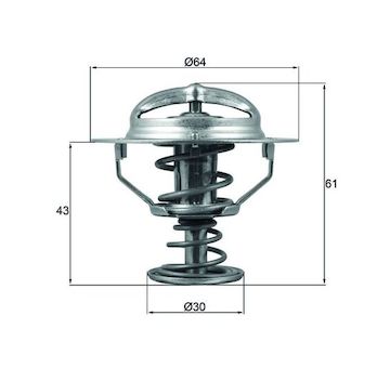 Termostat, chladivo MAHLE TX 178 78D