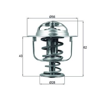 Termostat, chladivo MAHLE ORIGINAL TX 197 71D