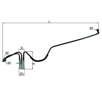 Palivový filtr MAHLE KL 553