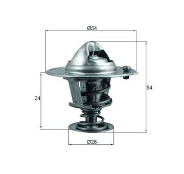 Termostat, chladivo MAHLE TX 206 88D