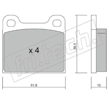 Sada brzdových destiček, kotoučová brzda fri.tech. 003.0