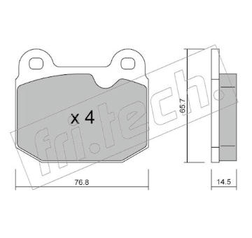 Sada brzdových destiček, kotoučová brzda fri.tech. 015.3