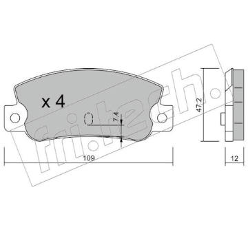 Sada brzdových destiček, kotoučová brzda fri.tech. 037.0
