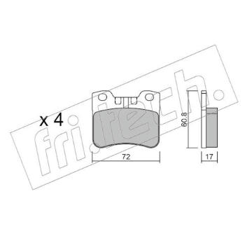 Sada brzdových destiček, kotoučová brzda fri.tech. 062.2