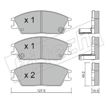 Sada brzdových destiček, kotoučová brzda fri.tech. 083.1