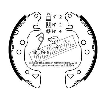 Sada brzdových čelistí fri.tech. 1022.030K