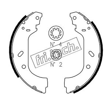 Sada brzdových čelistí fri.tech. 1034.098
