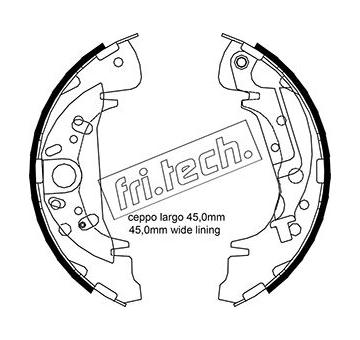 Sada brzdových čelistí fri.tech. 1046.207Y