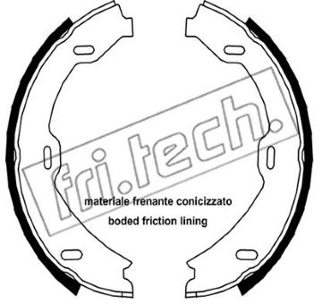Sada brzdových čelistí, parkovací brzda fri.tech. 1052.128