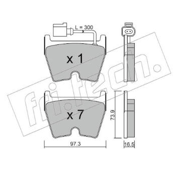 Sada brzdových destiček, kotoučová brzda fri.tech. 1067.1