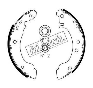 Sada brzdových čelistí fri.tech. 1067.184