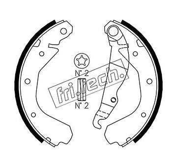 Sada brzdových čelistí fri.tech. 1073.164