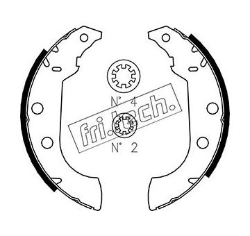 Sada brzdových čelistí fri.tech. 1079.186