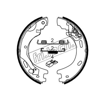 Sada brzdových čelistí, parkovací brzda fri.tech. 1092.314K
