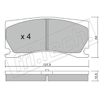 Sada brzdových destiček, kotoučová brzda fri.tech. 1106.0