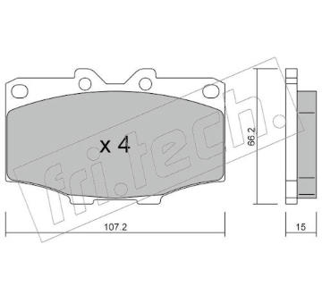 Sada brzdových destiček, kotoučová brzda fri.tech. 111.0