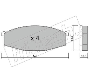 Sada brzdových destiček, kotoučová brzda fri.tech. 112.0