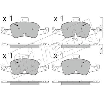 Sada brzdových destiček, kotoučová brzda fri.tech. 1127.0
