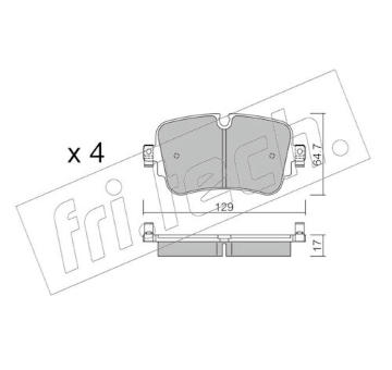 Sada brzdových destiček, kotoučová brzda fri.tech. 1130.0