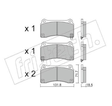 Sada brzdových destiček, kotoučová brzda fri.tech. 1157.0