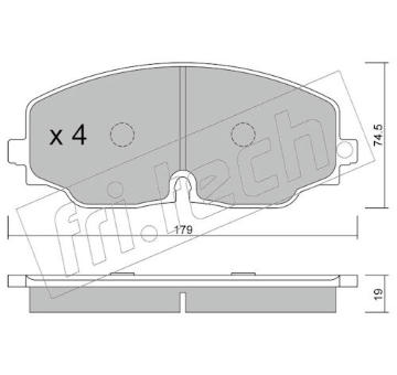 Sada brzdových destiček, kotoučová brzda fri.tech. 1171.0