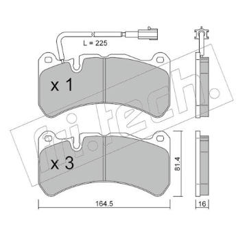 Sada brzdových destiček, kotoučová brzda fri.tech. 1201.0