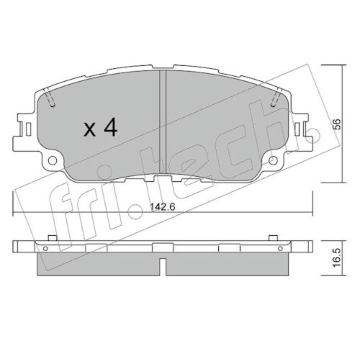 Sada brzdových destiček, kotoučová brzda fri.tech. 1227.0