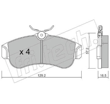 Sada brzdových destiček, kotoučová brzda fri.tech. 125.0