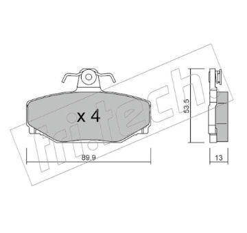 Sada brzdových destiček, kotoučová brzda fri.tech. 133.0