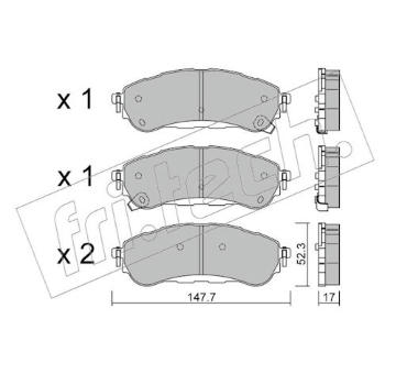 Sada brzdových destiček, kotoučová brzda fri.tech. 1344.0