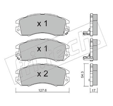 Sada brzdových destiček, kotoučová brzda fri.tech. 137.0