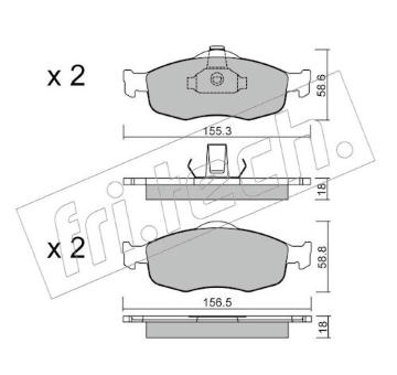 Sada brzdových destiček, kotoučová brzda fri.tech. 148.0