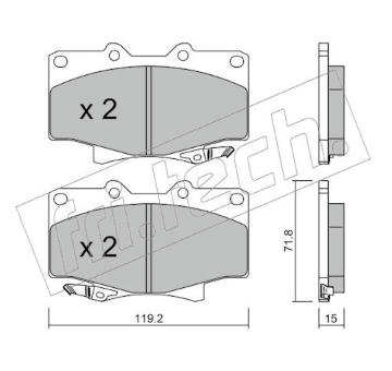 Sada brzdových destiček, kotoučová brzda fri.tech. 156.0