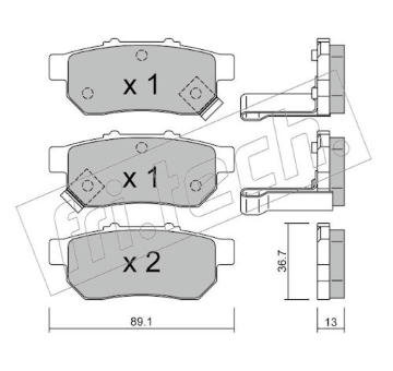 Sada brzdových destiček, kotoučová brzda fri.tech. 179.1