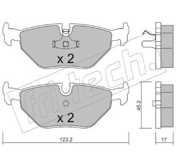Sada brzdových destiček, kotoučová brzda fri.tech. 185.0