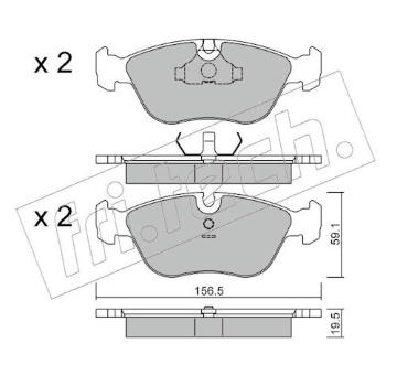 Sada brzdových destiček, kotoučová brzda fri.tech. 189.0