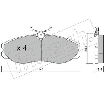 Sada brzdových destiček, kotoučová brzda fri.tech. 206.0
